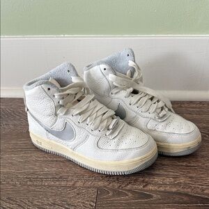 Nike Women's High-Top Sneakers - White and Gray Accents